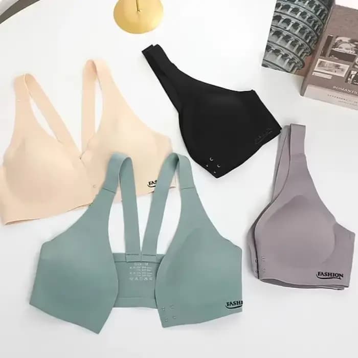 Soutien-gorge respirant grande taille, sous-vêtements sexy, dos magnifique, confortable, froncé sur le devant, sous-vêtements de sport