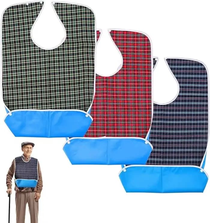 Protecteur imperméable pour l'heure des repas pour adultes