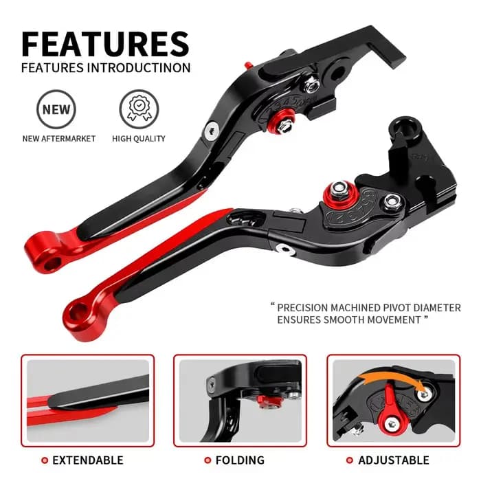 Leviers d'embrayage de frein extensibles, poignées de guidon, extrémités de poignée pour Aprilia RS125 RS 125, 2006-2010, accessoires de moto