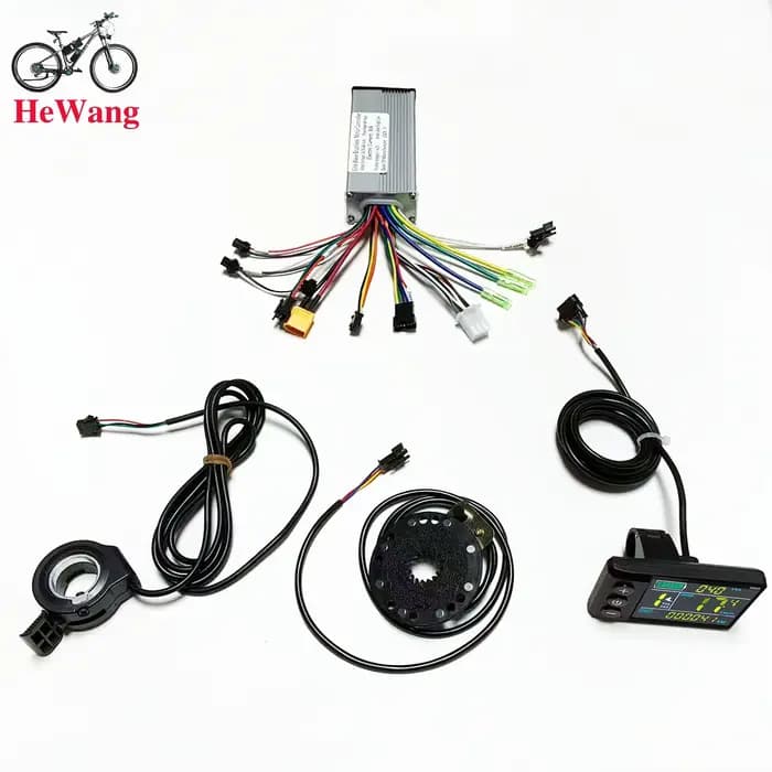 Contrôleur de moteur sans balais à onde sinusoïdale 24V 36V 48V 500W-1000W 30A avec écran LCD S866 et PAS et accélérateur pour e-scooter e-bike
