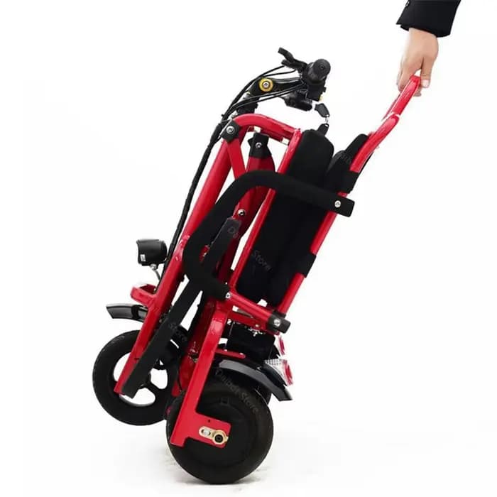 300W/350W 10AH 36V/48V 3 roues Scooter électrique pour personnes âgées 8 pouces/10 pouces Tricycle pliant Portable