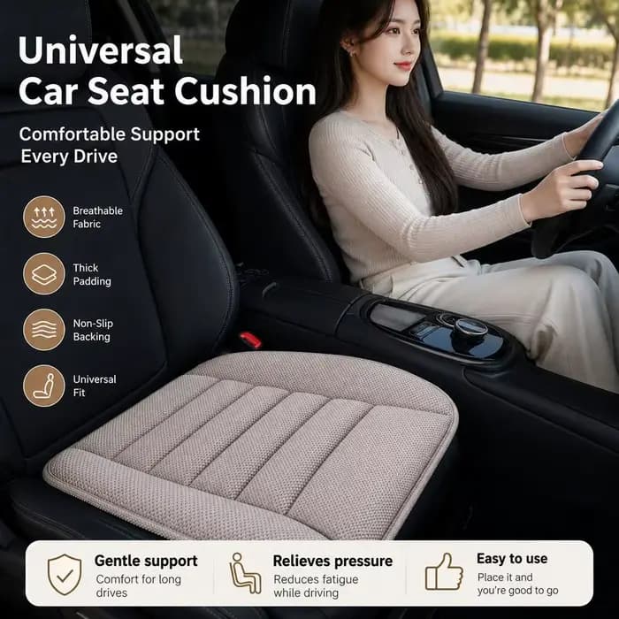 Coussin de voiture respirant, confortable, rafraîchissant et offrant un soutien du dos, adapté aux conducteurs et aux longs trajets, pour une conduite décontractée