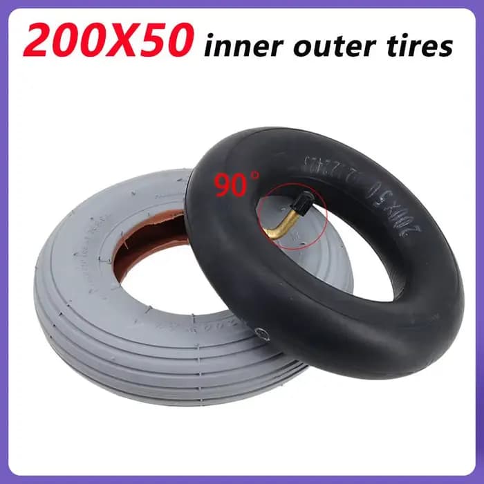 Pneu extérieur gris 200x50 de 8 pouces pour fauteuil roulant électrique