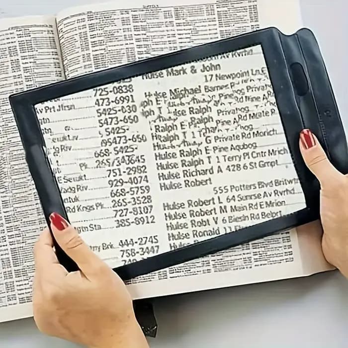 Loupe grossissante 3X de grande taille - Aide à la lecture portable à vision complète pour les personnes âgées