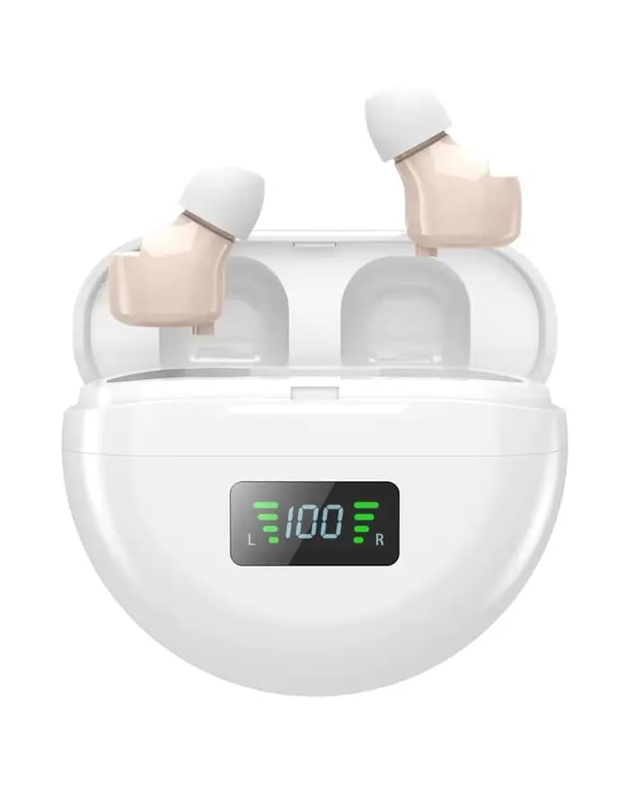Aide auditive numérique rechargeable pour les personnes âgées