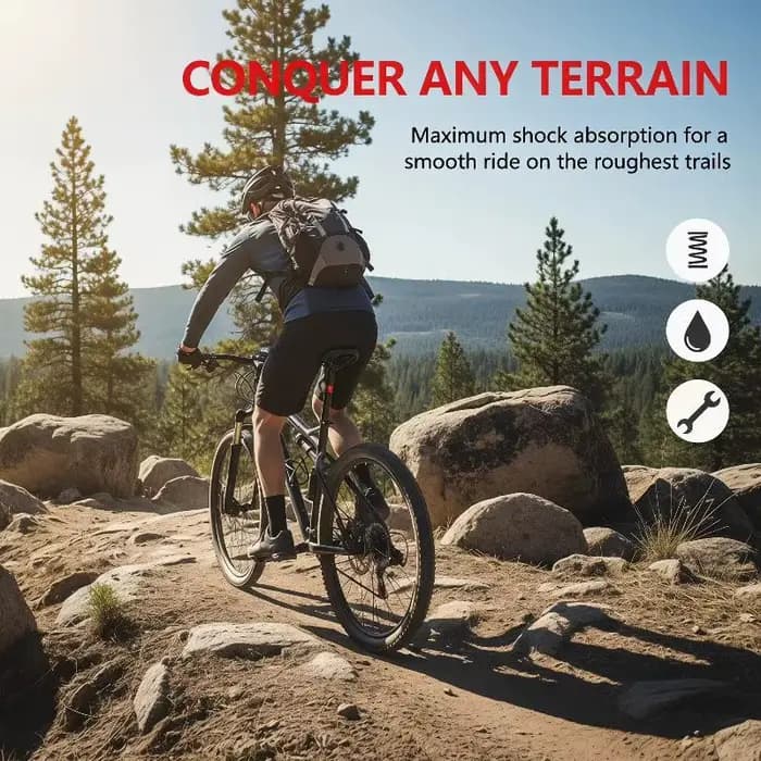 Selle de vélo en mousse confortable, légère et respirante pour un confort tout au long de la journée