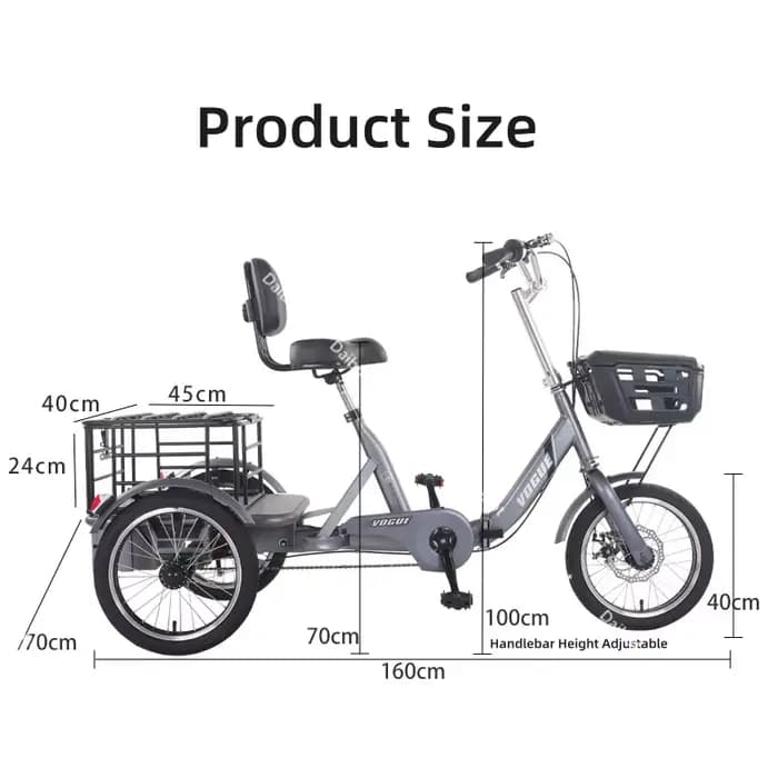 400W adulte Cargo vélo électrique nouveau Tricycle