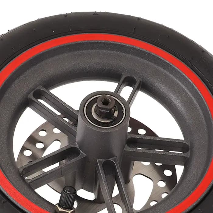 Roue arrière de Scooter électrique avec disque de frein de 120mm, pneu pneumatique rouge pour Xiaomi PRO PRO2 M3
