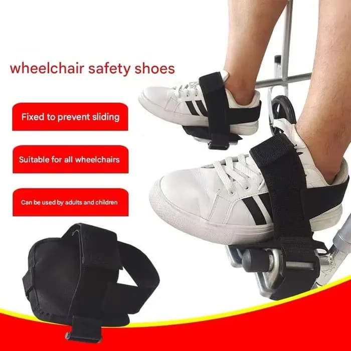 Chaussures de retenue anti-chute pour fauteuil roulant