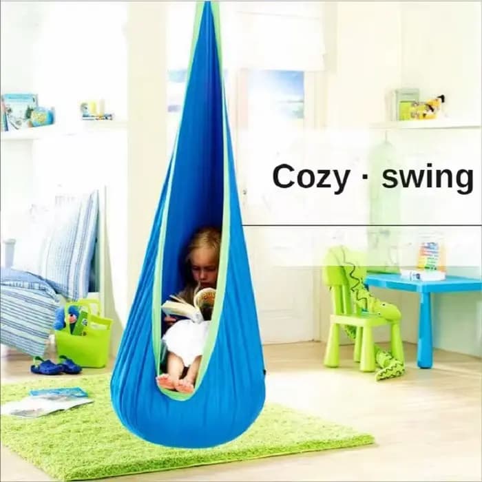 Chaise suspendue pour enfants, lit balançoire Portable en tissu Parachute, modèle de cour intérieure avec coussin gonflable, nouvelle collection