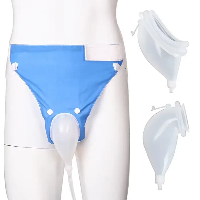 Sacs collecteurs d'urine réutilisables en silicone hypoallergénique pour personnes âgées