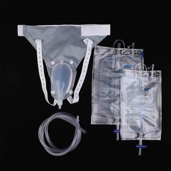 Sac collecteur d'urine en Silicone hypoallergénique réutilisable avec cathéter pour hommes adultes femmes personnes âgées urinoir de toilette