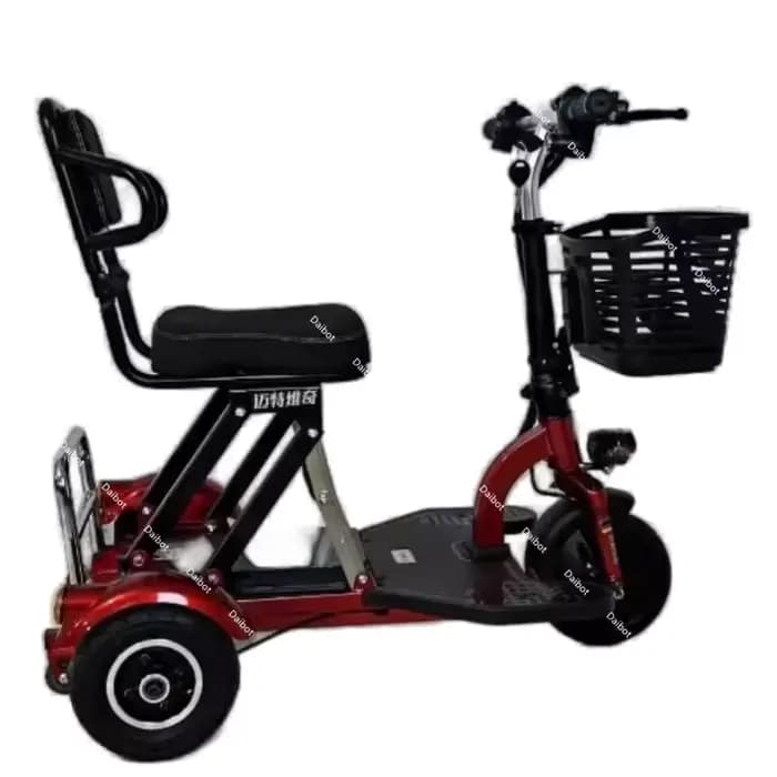 Mini Tricycle électrique de 8 pouces pour adultes pliant avec panier 300W 3 roues Scooter