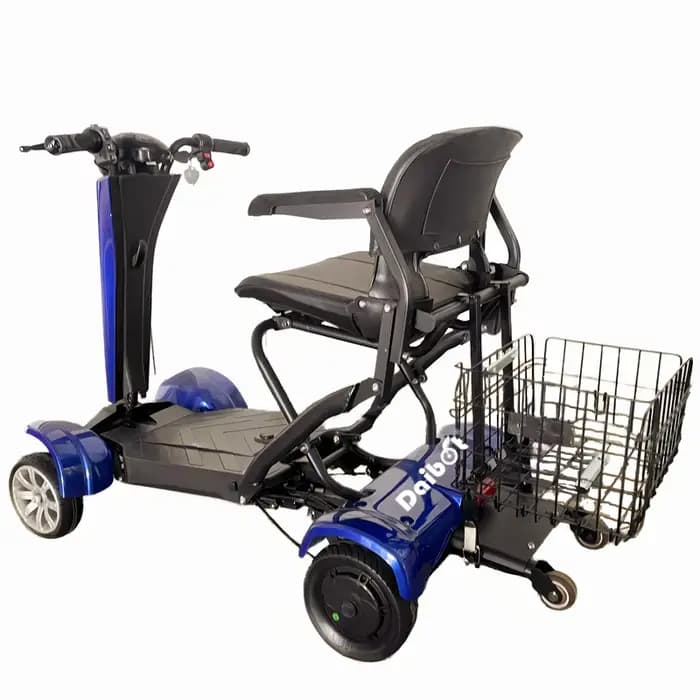 Scooter de mobilité pliable automatique à 4 roues pour personnes âgées