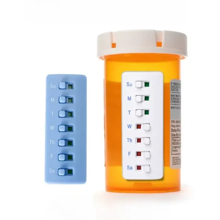 Organisateur de médicaments portable et réutilisable pour divers flacons – Aide à la mémoire pour la gestion quotidienne des rappels – Convient aux personnes âgées