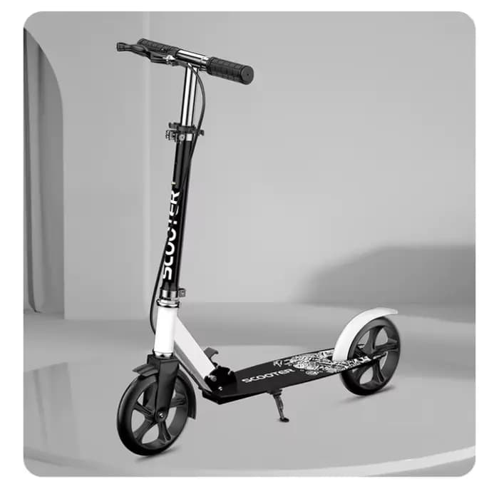 Trottinette Urbaine à Deux Roues Pliable avec Double Freinage pour Adultes et Enfants
