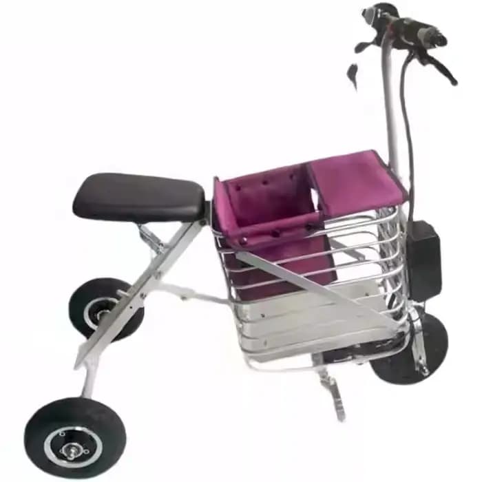 Tricycle électrique pliant pour adultes et personnes âgées
