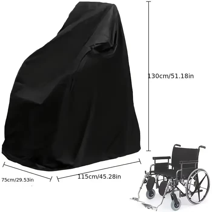 Housse pour fauteuil roulant électrique 210D – Mobilité sans effort avec un design avant tendance – Protection durable et résistante aux intempéries