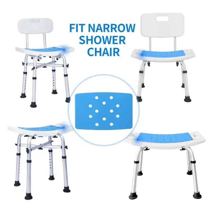 Chaise de douche antidérapante avec coussin de soutien