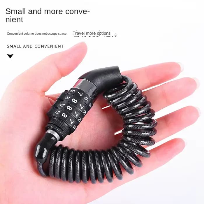 Serrure de vélo serrure à chaîne en fil d'acier VTT moto Code antivol serrure à câble métallique en acier serrure à bagages serrure de casque