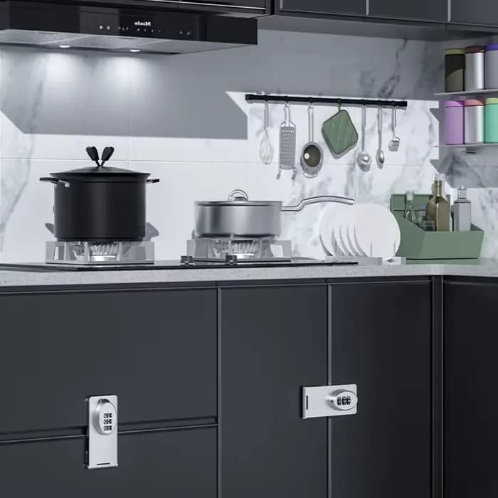 Verrou mécanique à mot de passe pour porte, sécurité coulissante, pour petites portes, armoires, porte de grange, salle de bains, Garage extérieur, jardin