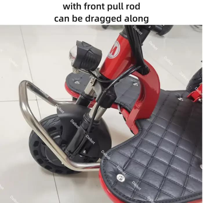 Tricycle électrique pliant avec panier amovible et batterie antivol avec serrure pour personnes âgées