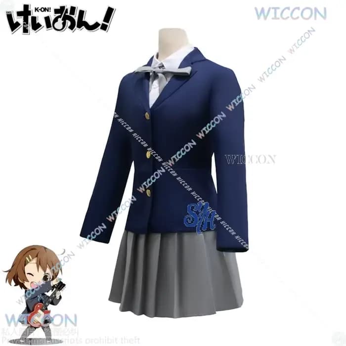 Yui Costume japonais Jirai Kei Anime K-ONN! cosplay Hirasawa filles uniforme scolaire robe manteau Kawaii Lolita Halloween fête Cos