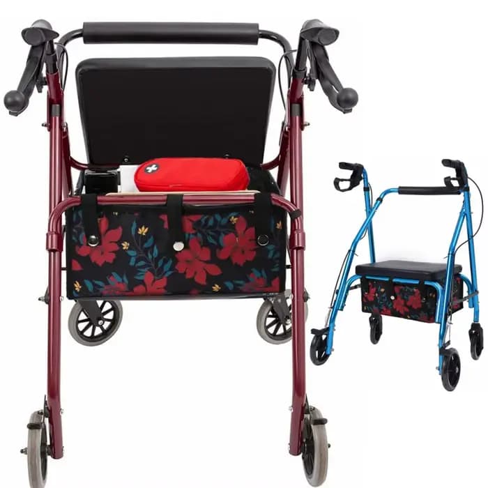 Sac de marcheur sous le siège pour rollator à quatre roues