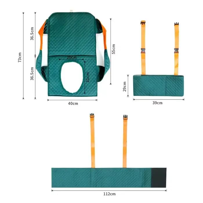 Ceinture d'aide au transfert de toilettes pour fauteuil roulant
