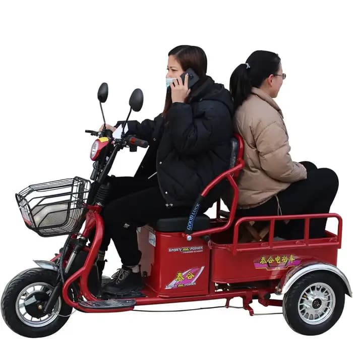 Tricycle électrique adulte à 3 roues pour personnes âgées