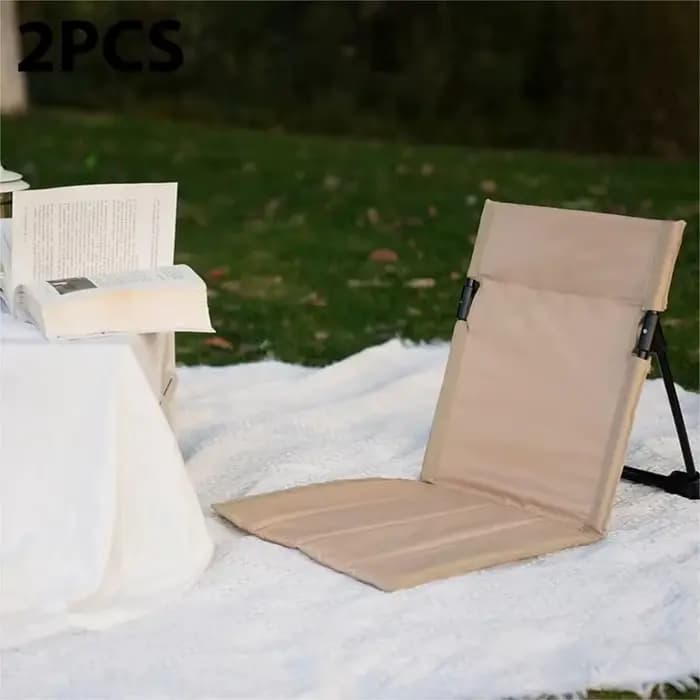 Chaise de camping pliable pour extérieur, jardin, parc, chaise longue individuelle avec coussin de dossier, chaise pliante pour pique-nique, camping, plage