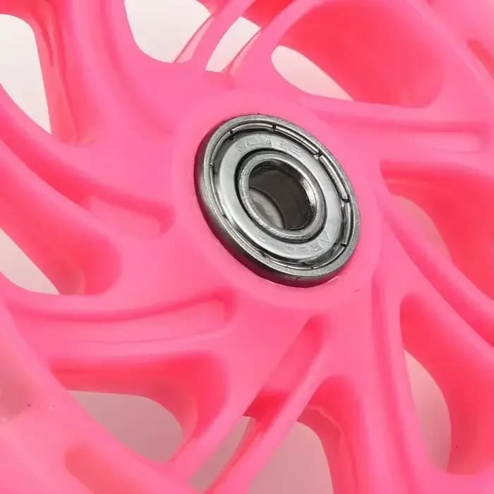 Roue 120 mm de diamètre LED clignotante roues feux arrière pour scooter mini – Disponible en bleu rose vert et noir