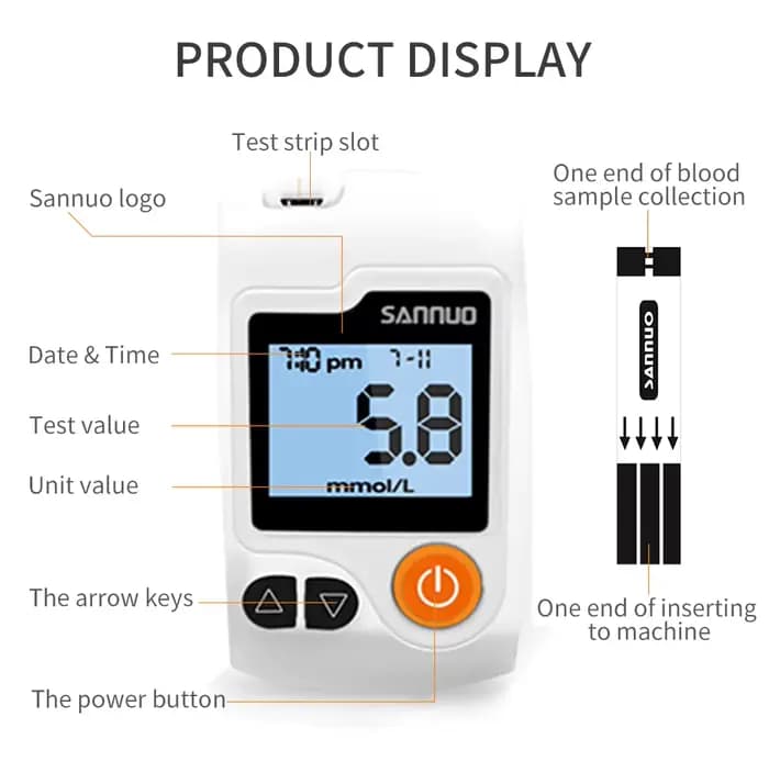 Sinocare GA-3 compteur de glycémie & bandelettes de test et lancettes testeur médical