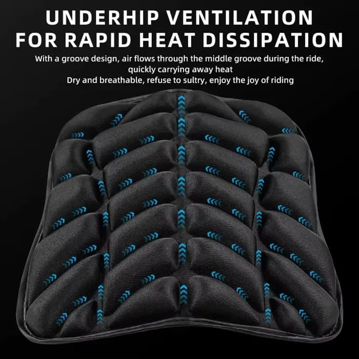 Coussin de Selle Moto Confort Gel 3D Respirant Universel Absorbant les Chocs Housse de Selle Vélo pour la Conduite Tout-Terrain Avancée