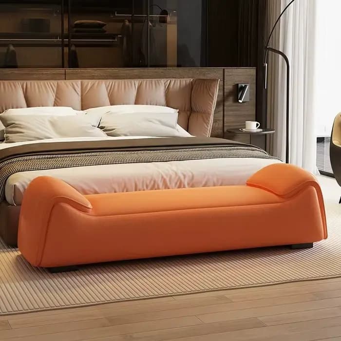Chaise Orange, Tabouret Dopamine, Décoration Bauhaus, Pouf Vintage, Tabouret de Salon, Meubles pour la Maison