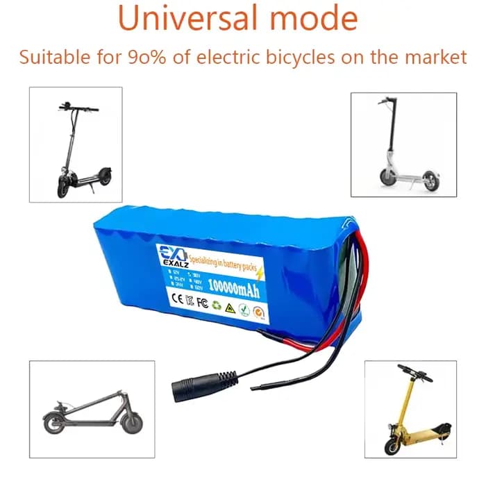 Batterie Lithium-ion pour Scooter électrique 10S2P 36V 100000mAh 500W