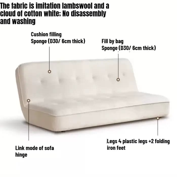 Canapé convertible pour chambre à coucher, fauteuil inclinable pliable, canapé relaxant confortable, canapé-lit, meubles d'appoint pour la maison, meubles italiens de luxe