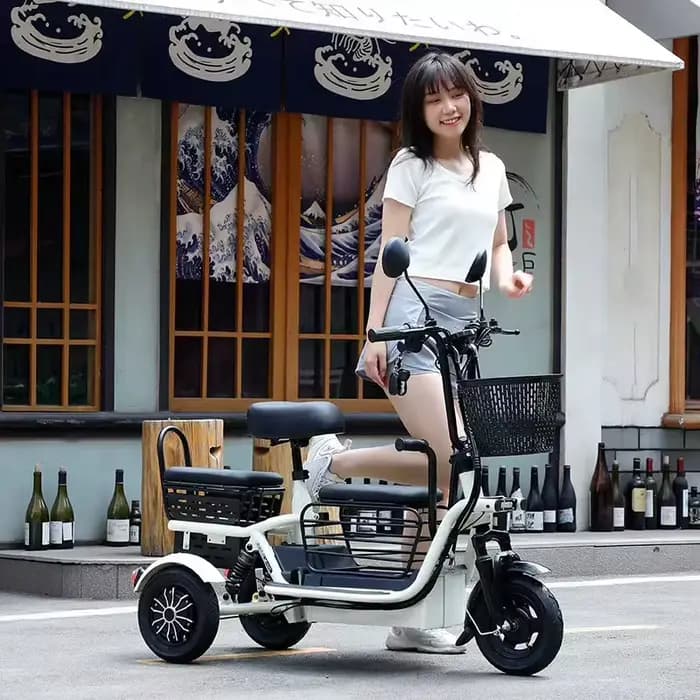 Scooter électrique pliant à 3 roues pour 3 personnes