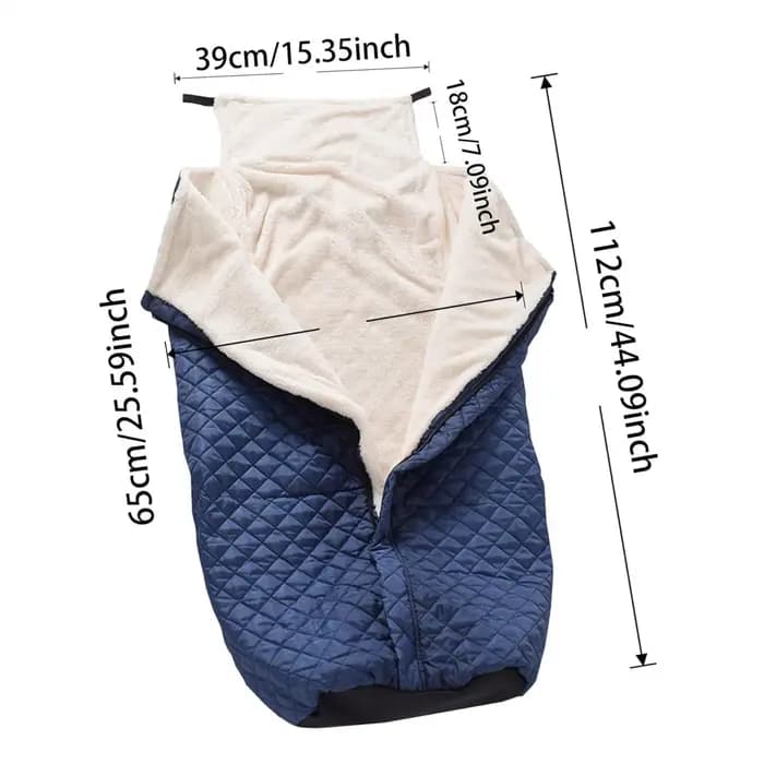 Couverture polaire pour fauteuil roulant avec poche zippée