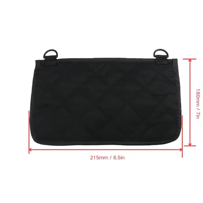 Sac de rangement pour accoudoir de fauteuil roulant avec bande réfléchissante