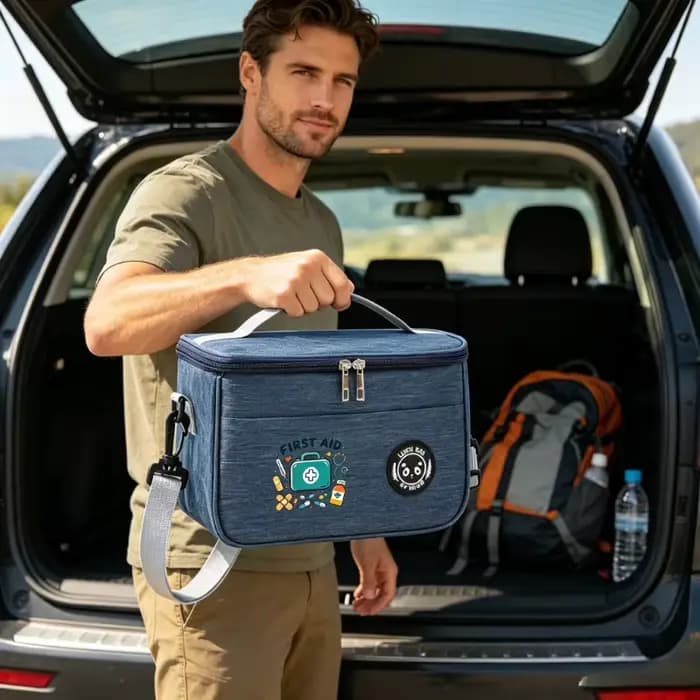Trousse de premiers secours grande capacité - Convient à de multiples situations : maison, bureau, voiture, extérieur, camping, voyage et kit de survie