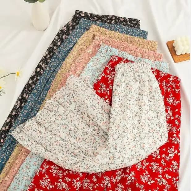 Femme jupe 2025 été nouveau coréen Ins mode tempérament doux Vintage Floral mince polyvalent taille haute femme jupe
