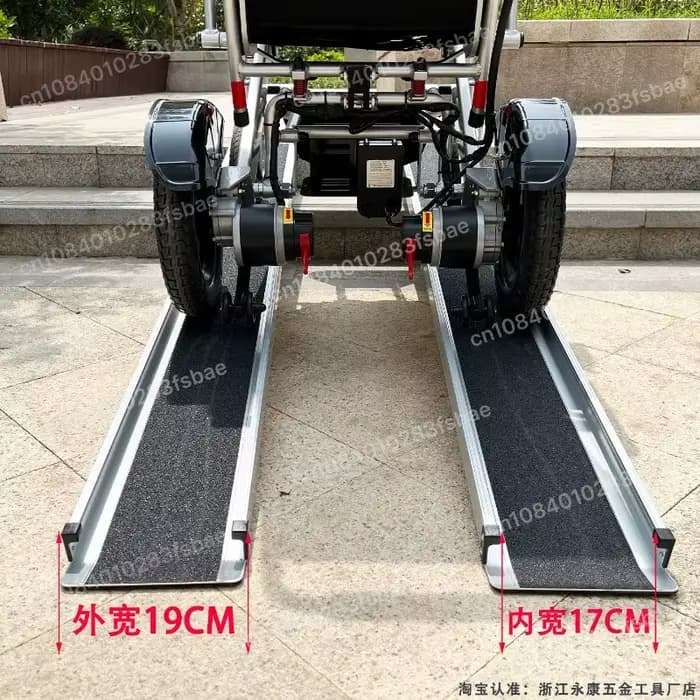 Rampe d'accès pour fauteuil roulant en alliage d'aluminium