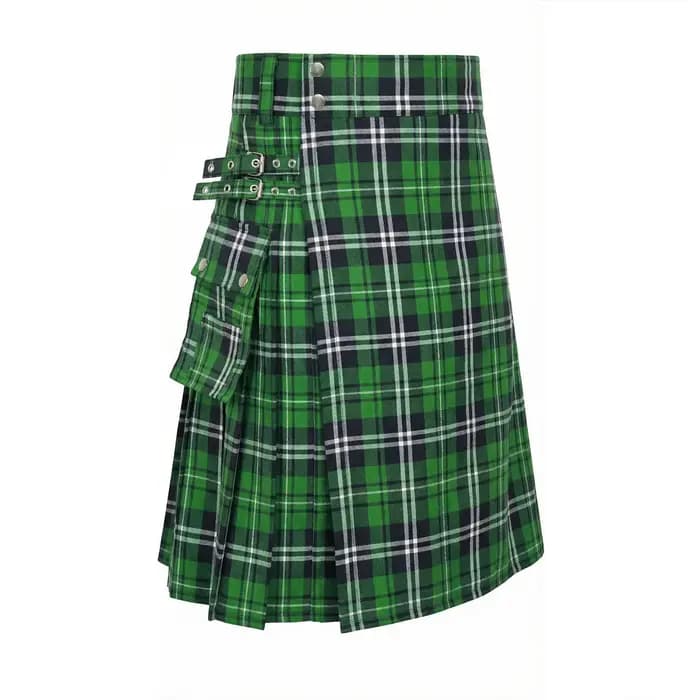 Kilt écossais vintage pour homme, jupe plissée gothique, streetwear, jupe à carreaux, bas de tenue traditionnel, costume tartan