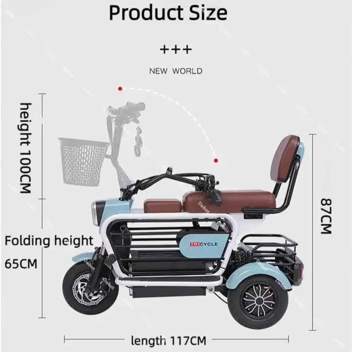 Scooter de mobilité pliable à 3 roues