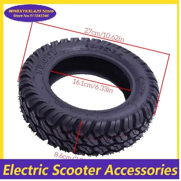 Pneus tubeless pour trottinette électrique Dualtron Thunder Kaabo Wolf 90/65-6.5