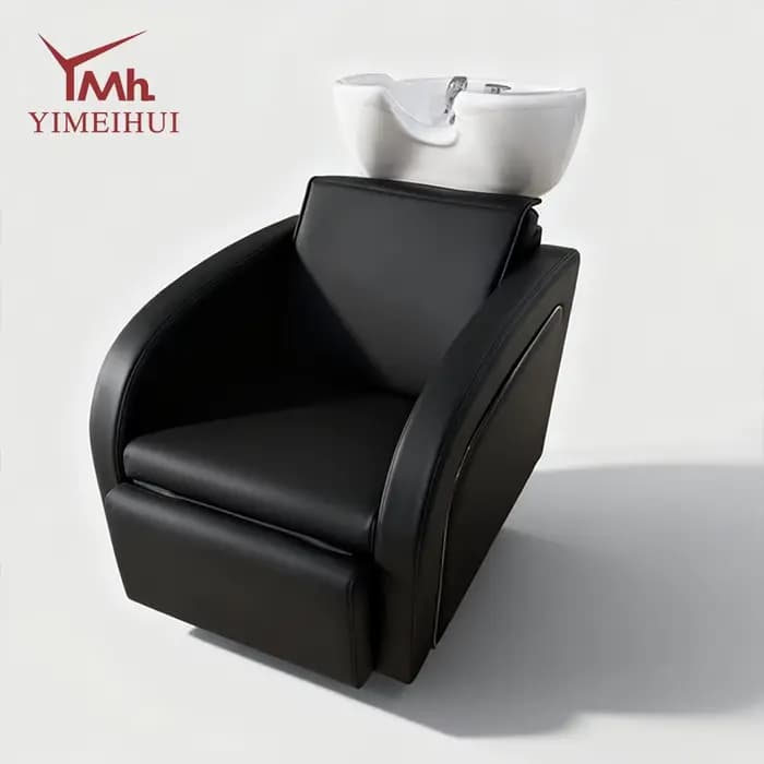Chaise de lavage à contre-courant pour Salon de coiffure, bol de shampoing de Massage, chaise de lit avec repose-pieds électrique