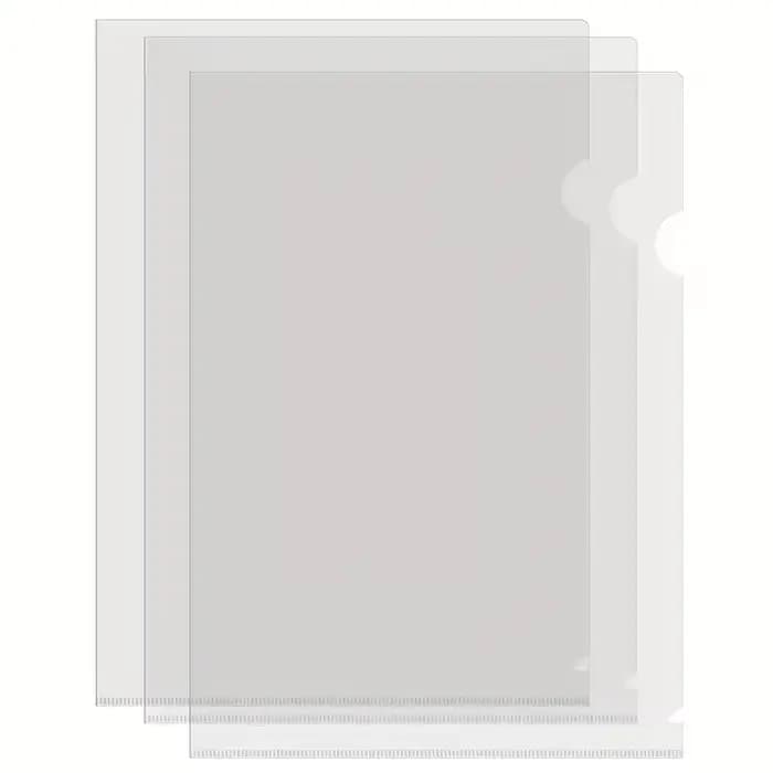 Lot de 10/30 pochettes transparentes A4 en forme de L pour documents