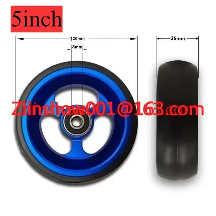 Roues avant de fauteuil roulant de 5 pouces de 120mm de diamètre