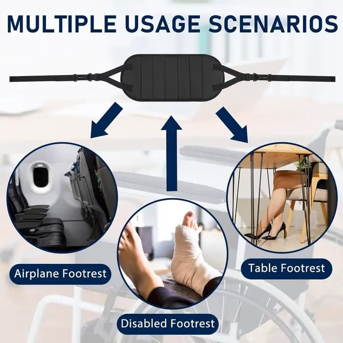 Repose-pieds suspendu réglable pour fauteuil roulant